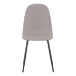 Καρέκλα Bella pakoworld ανοιχτό γκρι ύφασμα-πόδι μαύρο μέταλλο 43x52x88εκ-327-000001