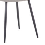 Καρέκλα Bella pakoworld ανοιχτό γκρι ύφασμα-πόδι μαύρο μέταλλο 43x52x88εκ-327-000001