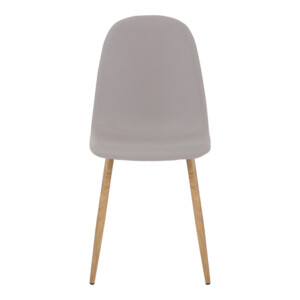 Καρέκλα Bella pakoworld ανοιχτό γκρι ύφασμα-πόδι φυσικό μέταλλο 43x52x88εκ-327-000002