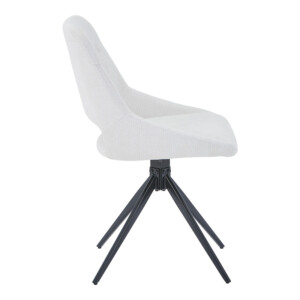 Καρέκλα περιστρεφόμενη Luciano I pakoworld σε κρεμ ύφασμα-πόδι μεταλλικό μαύρο 52.5x54x85εκ-327-000033