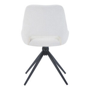 Καρέκλα περιστρεφόμενη Luciano I pakoworld σε κρεμ ύφασμα-πόδι μεταλλικό μαύρο 52.5x54x85εκ-327-000033