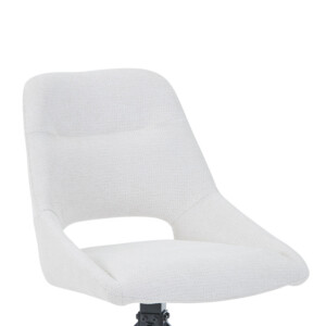 Καρέκλα περιστρεφόμενη Luciano I pakoworld σε κρεμ ύφασμα-πόδι μεταλλικό μαύρο 52.5x54x85εκ-327-000033