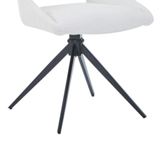 Καρέκλα περιστρεφόμενη Luciano I pakoworld σε κρεμ ύφασμα-πόδι μεταλλικό μαύρο 52.5x54x85εκ-327-000033