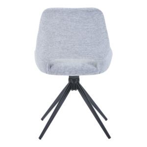 Καρέκλα περιστρεφόμενη Luciano I pakoworld σε γκρι ύφασμα-πόδι μεταλλικό μαύρο 52.5x54x85εκ-327-000035