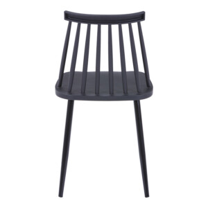 Καρέκλα Aurora I pakoworld pp σε μαύρη απόχρωση-πόδι μεταλλικό μαύρο 43x48x79εκ-327-000041