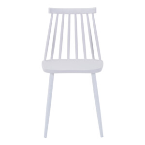 Καρέκλα Aurora I pakoworld pp σε λευκή απόχρωση-πόδι μεταλλικό λευκό 43x48x79εκ-327-000042