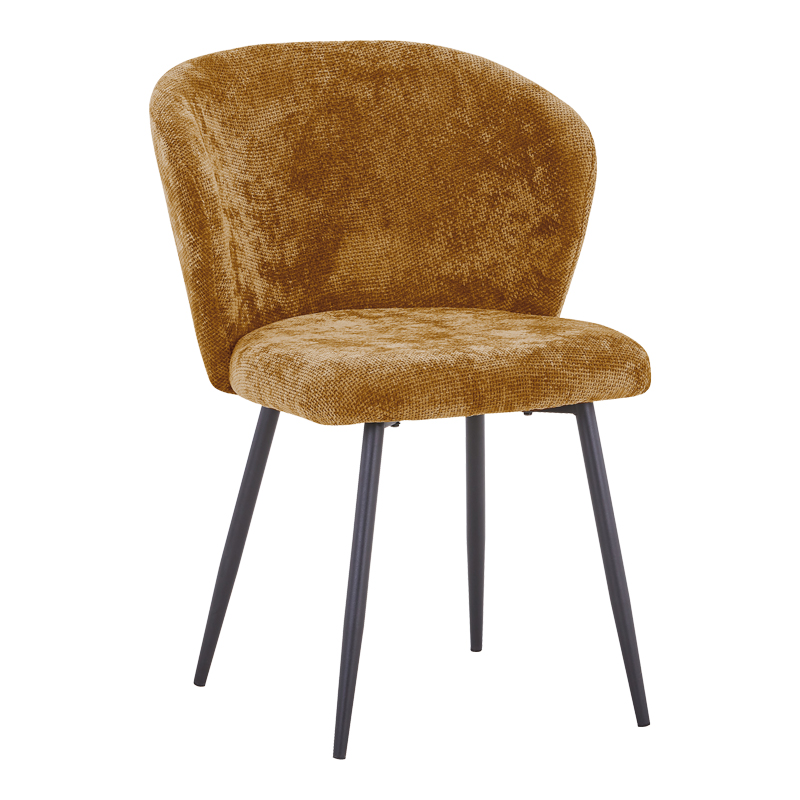 Καρέκλα Karg pakoworld camel ύφασμα-πόδι μαύρο μέταλλο 57x62x80εκ-327-000061