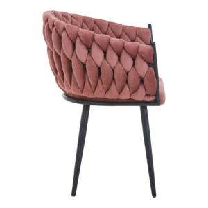 Πολυθρόνα Vivian pakoworld σάπιο μήλο βελούδο-πόδι μαύρο μέταλλο 61x55x80εκ-327-000067