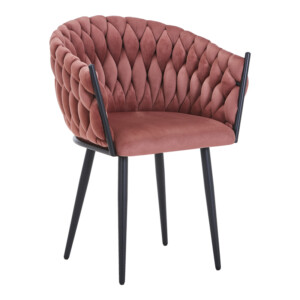 Πολυθρόνα Vivian pakoworld σάπιο μήλο βελούδο-πόδι μαύρο μέταλλο 61x55x80εκ-327-000067