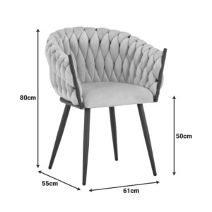 Πολυθρόνα Vivian pakoworld σάπιο μήλο βελούδο-πόδι μαύρο μέταλλο 61x55x80εκ-327-000067