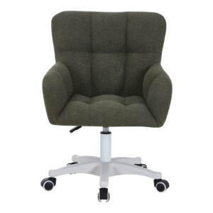 Καρέκλα γραφείου εργασίας Givole pakoworld σε λαδί μπουκλέ ύφασμα 55x55x75-84εκ-327-000070