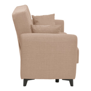 Καναπές-κρεβάτι με αποθηκευτικό χώρο διθέσιος Lincoln pakoworld μπεζ ύφασμα 165x75x85εκ-328-000019