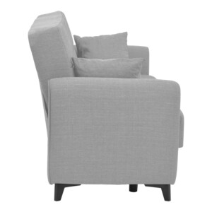 Καναπές-κρεβάτι με αποθηκευτικό χώρο διθέσιος Lincoln pakoworld ανοιχτό γκρι ύφασμα 165x75x85εκ-328-000020