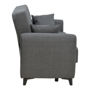 Καναπές-κρεβάτι με αποθηκευτικό χώρο διθέσιος Lincoln pakoworld ανθρακί ύφασμα 165x75x85εκ-328-000021