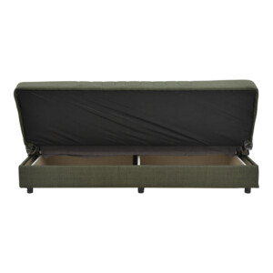 Καναπές-κρεβάτι με αποθηκευτικό χώρο τριθέσιος Romina pakoworld πράσινο ύφασμα 190x75x85εκ-328-000023