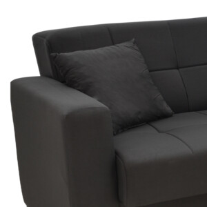 Σετ σαλονιού 2τεμ Modesto pakoworld ύφασμα σε μαύρη απόχρωση-328-000042