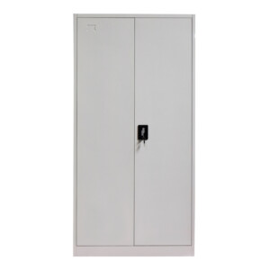 Μεταλλική ντουλάπα Zogi pakoworld με χώρισμα σε απόχρωση ανοιχτό γκρι 90x45x180εκ-329-000002