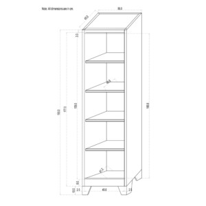 Μεταλλική ντουλάπα-στήλη Koya pakoworld σε απόχρωση ανοιχτό γκρι 50x45x190εκ-329-000009