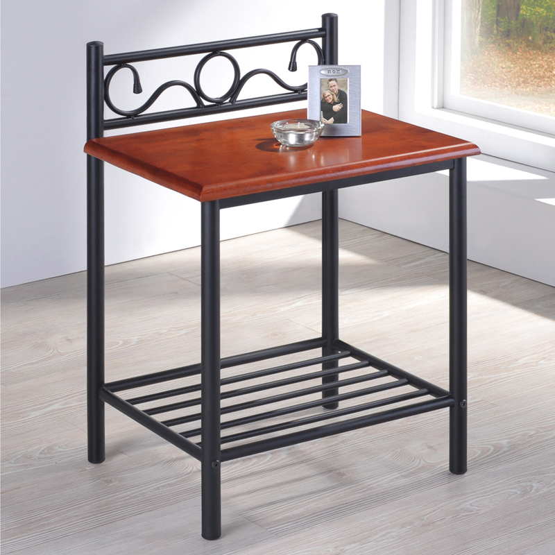 Κομοδίνο Kellien pakoworld ξύλο σε καρυδί απόχρωση-μαύρο μέταλλο 45x35x62εκ-330-000015 Κομοδίνο Kellien pakoworld ξύλο σε καρυδί απόχρωση-μαύρο μέταλλο 45x35x62εκ-330-000015