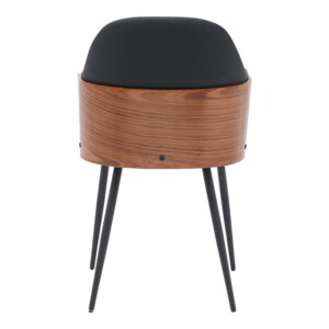 Καρέκλα Marci pakoworld μαύρο pu-πόδι μαύρο μέταλλο 58x58x91εκ-332-000001