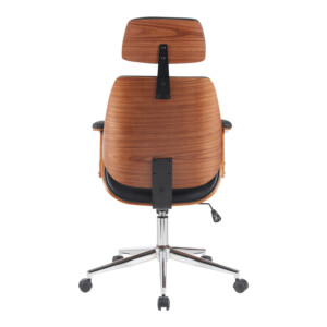 Καρέκλα γραφείου διευθυντή Fetseno pakoworld μαύρο pu-βάση χρωμίου 53x56x113.5-123.5εκ-332-000018