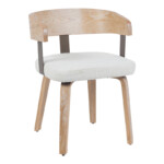 Πολυθρόνα Anesy pakoworld μέταλλο-ξύλο με ύφασμα σε μπεζ απόχρωση 53.5x51x72εκ-332-000036