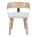 Πολυθρόνα Anesy pakoworld μέταλλο-ξύλο με ύφασμα σε μπεζ απόχρωση 53.5x51x72εκ-332-000036