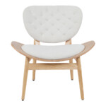 Πολυθρόνα Udalle pakoworld ξύλο σε φυσική απόχρωση με μπεζ ύφασμα 77x70x81εκ-332-000038