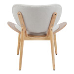 Πολυθρόνα Udalle pakoworld ξύλο σε φυσική απόχρωση με μπεζ ύφασμα 77x70x81εκ-332-000038