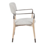 Πολυθρόνα Sentana pakoworld μέταλλο-ξύλο και ύφασμα σε μπεζ-καφέ απόχρωση 56.5x56x79εκ-332-000040