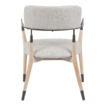 Πολυθρόνα Sentana pakoworld μέταλλο-ξύλο και ύφασμα σε μπεζ-καφέ απόχρωση 56.5x56x79εκ-332-000040