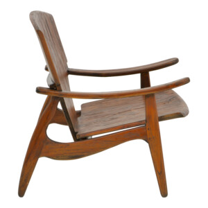 Πολυθρόνα Brazin pakoworld καρυδί teak ξύλο 72x71x77εκ-335-000002