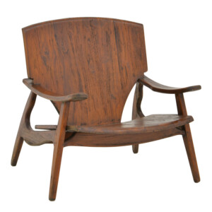 Πολυθρόνα Brazin pakoworld καρυδί teak ξύλο 72x71x77εκ-335-000002