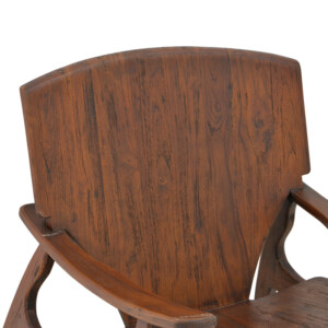 Πολυθρόνα Brazin pakoworld καρυδί teak ξύλο 72x71x77εκ-335-000002