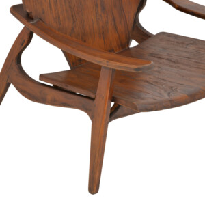 Πολυθρόνα Brazin pakoworld καρυδί teak ξύλο 72x71x77εκ-335-000002