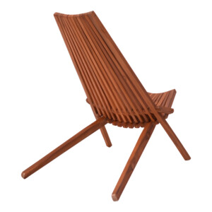 Πολυθρόνα Phoenox pakoworld πτυσσόμενη φυσικό teak ξύλο 101x63x80εκ-335-000005