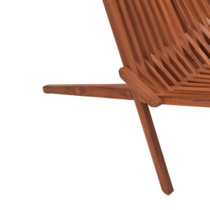 Πολυθρόνα Phoenox pakoworld πτυσσόμενη φυσικό teak ξύλο 101x63x80εκ-335-000005