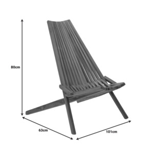 Πολυθρόνα Phoenox pakoworld πτυσσόμενη φυσικό teak ξύλο 101x63x80εκ-335-000005