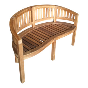 Καναπές διθέσιος Coren pakoworld φυσικό teak ξύλο 130x61x87εκ-335-000006