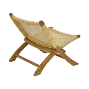 Πολυθρόνα Jerenze pakoworld φυσικό teak ξύλο-φυσικό rattan 65x78x68εκ-336-000010