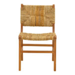 Καρέκλα Refane pakoworld σκελετός teak ξύλο με ψάθα σε φυσική απόχρωση 50x58x85εκ-336-000026