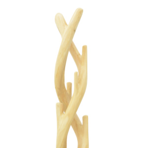 Κρεμάστρα επιδαπέδια Gantou pakoworld suar ξύλο σε φυσική απόχρωση 40x40x200εκ-336-000032