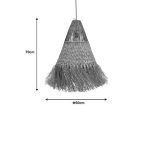 Φωτιστικό οροφής Vajem Inart mendong σε φυσική απόχρωση 50x50x70εκ-337-000023
