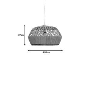 Φωτιστικό οροφής Fose Inart mendong σε φυσική απόχρωση Φ50x27εκ-337-000024