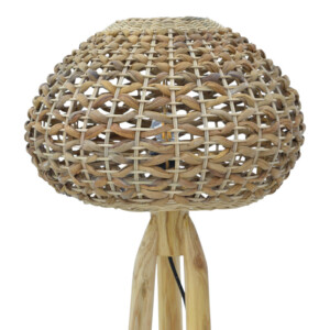 Φωτιστικό δαπέδου Kitren Inart ξύλο σε φυσική απόχρωση Φ23x130εκ-337-000025