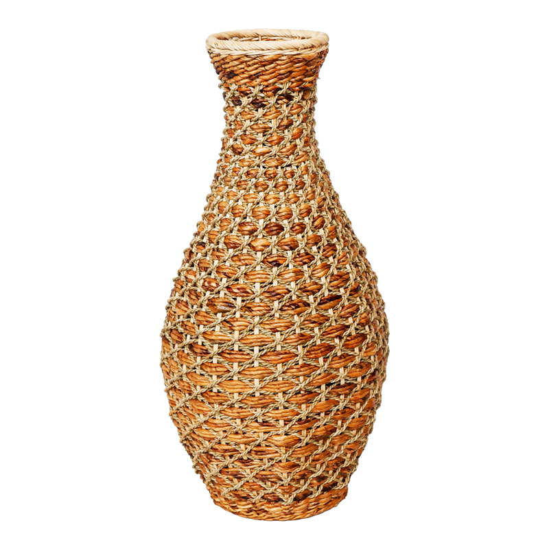 Βάζο Gucre I Inart ξύλο-rattan pe σε φυσική απόχρωση Φ30x70εκ-337-000033 Βάζο Gucre I Inart ξύλο-rattan pe σε φυσική απόχρωση Φ30x70εκ-337-000033