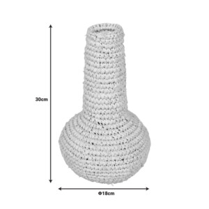 Βάζο Sannery Inart sisal σε φυσική απόχρωση Φ18x30εκ-337-000042