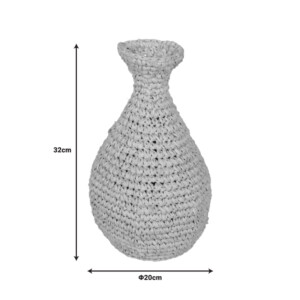 Βάζο Sannery I Inart sisal σε φυσική απόχρωση Φ20x32εκ-337-000043