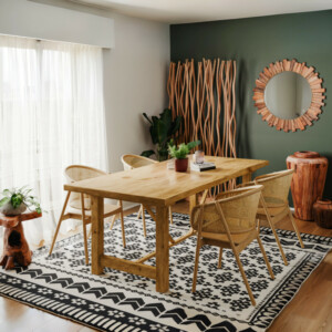 Τραπέζι Luxous pakoworld teak ξύλο σε φυσική απόχρωση 220x100x78εκ-338-000001