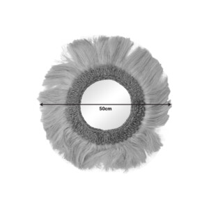 Καθρέπτης Fraklone Inart abaca σε φυσικό χρώμα Φ50x4εκ-339-000027